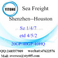 Mar de Porto de Shenzhen transporte de mercadorias para Houston